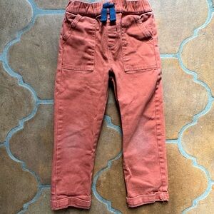 Terracotta Stretch Cotton Pull-On Pants 4T | Neutral Toddler Fall Style Scandi